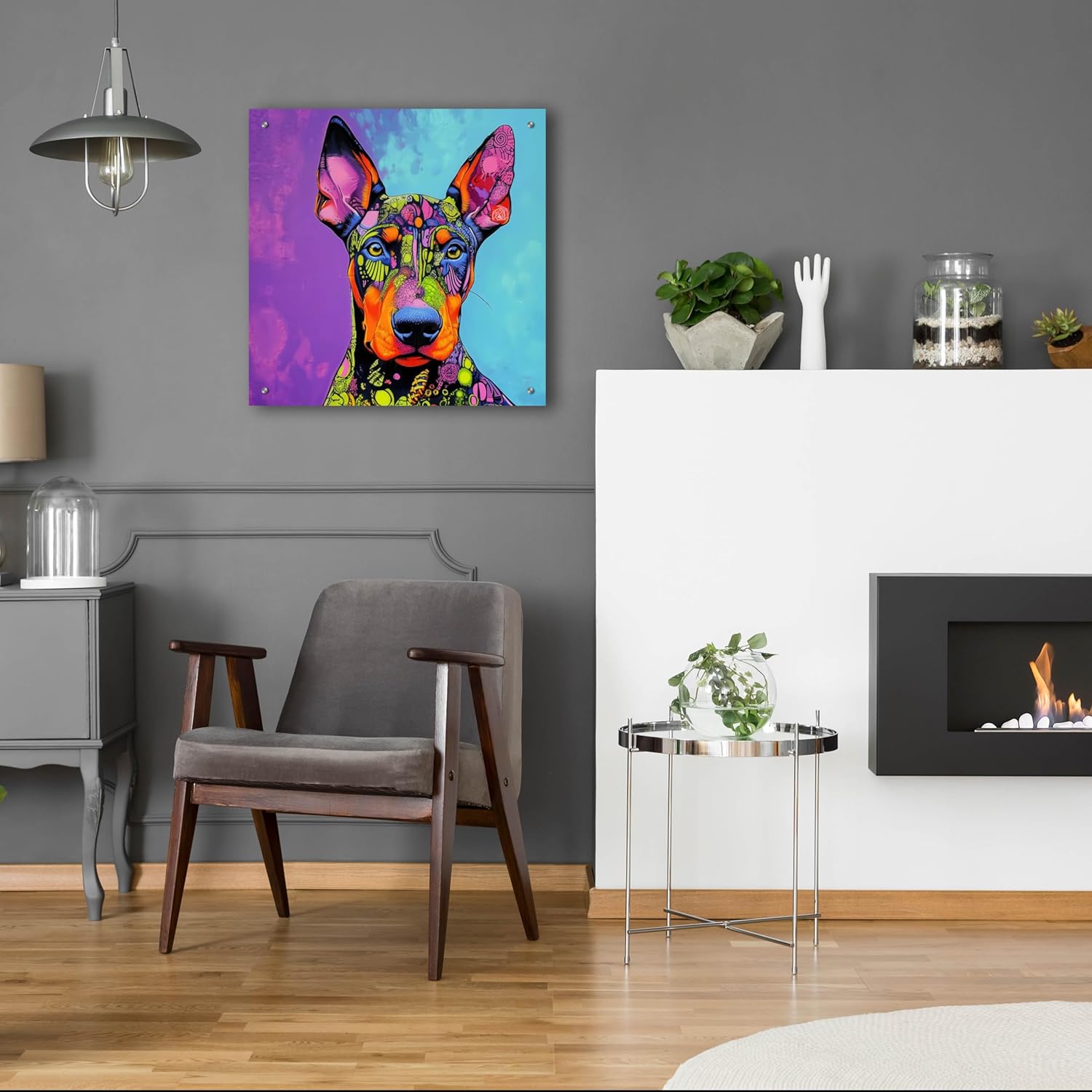 Epic Art Woof Deberman Acrylic Wall Art 24x24