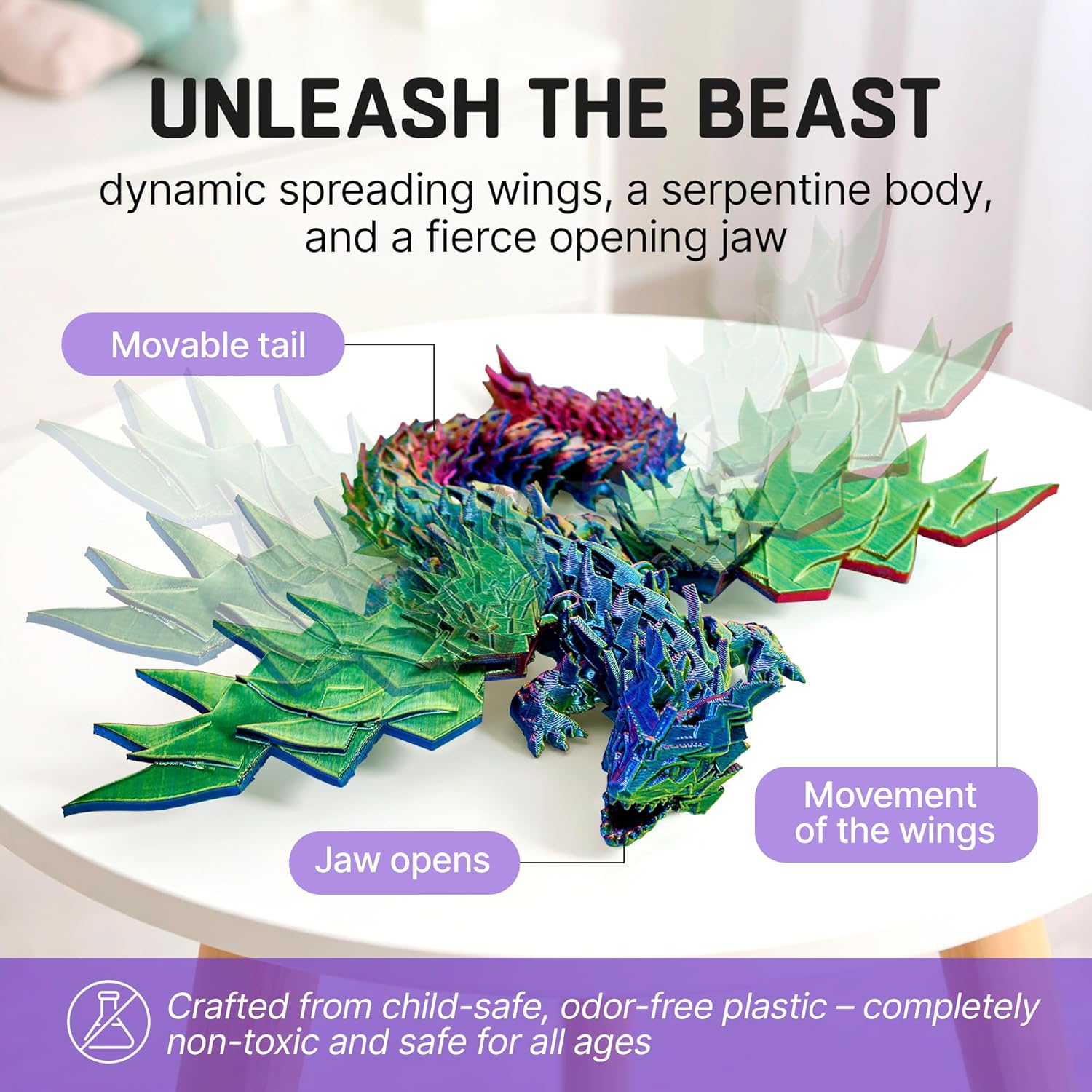 VOSKO CyberDragon 12 Inch Articulated Fantasy Sculpture