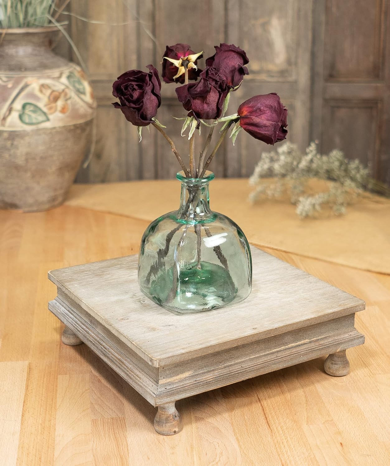 Red Co 12x12 Decorative Square Tabletop Wooden Riser