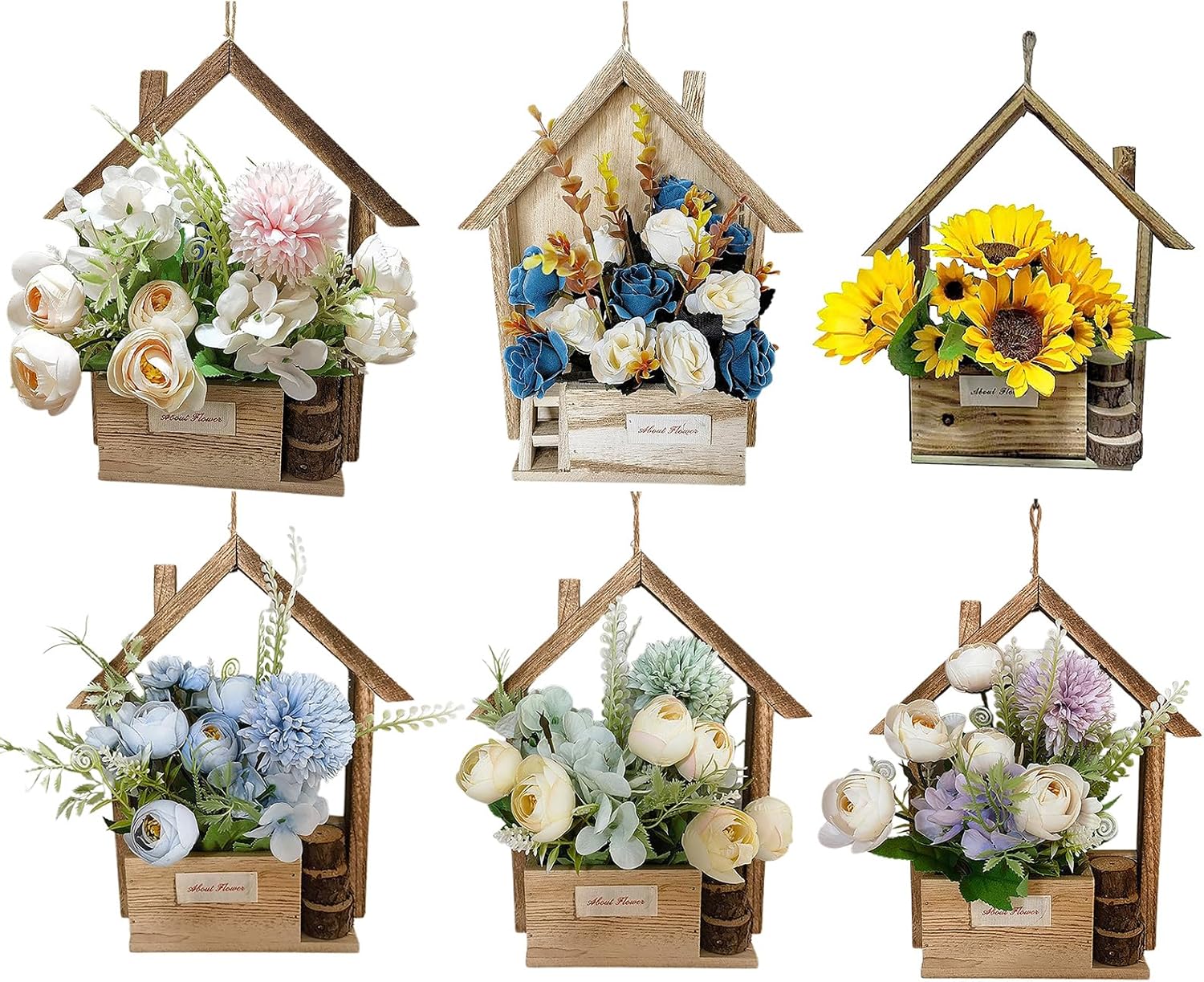 Plcnn Door Hanger Basket Wreath for Front Door Wedding Sign