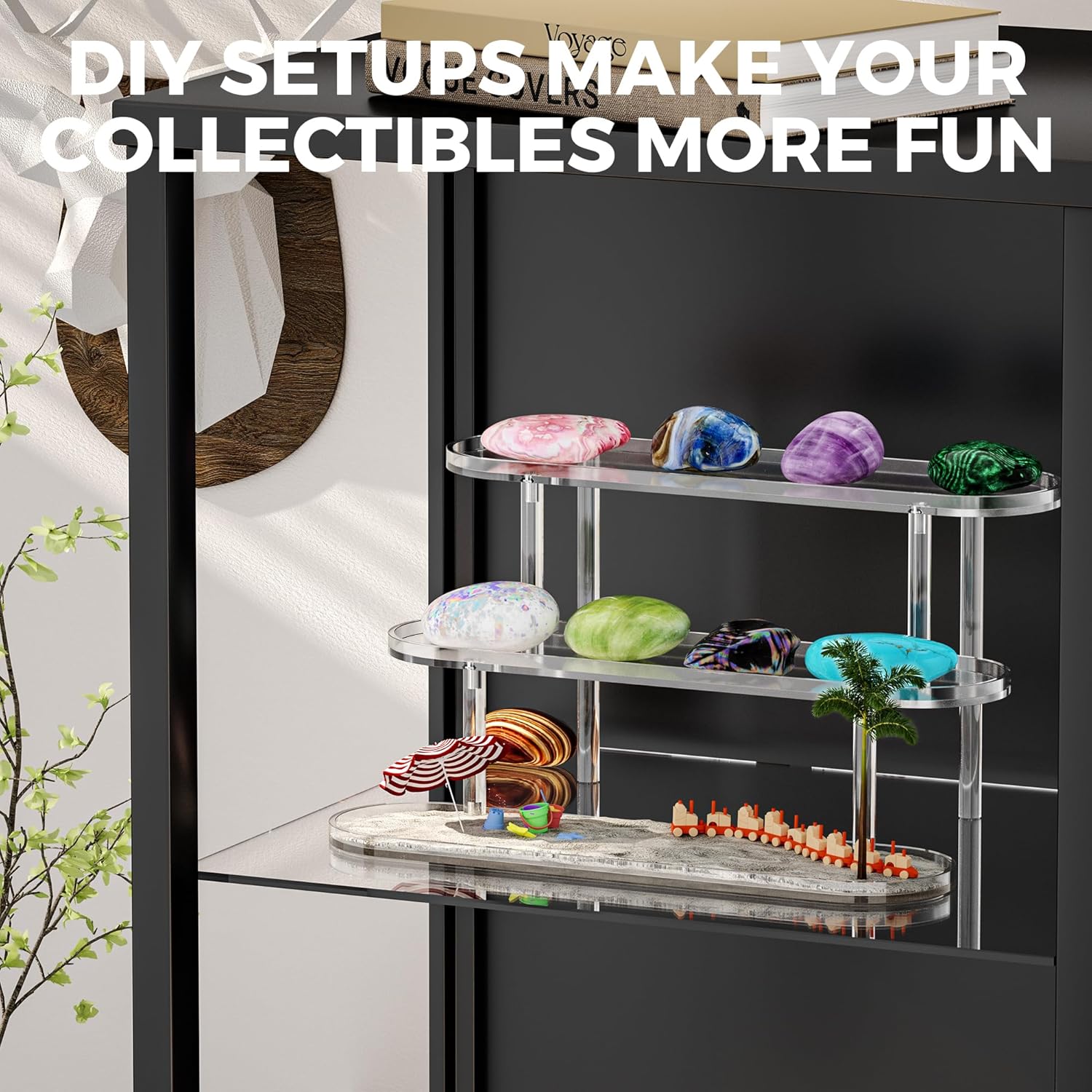 Glowing Acrylic Riser Display Shelf for Funko Pop Figures
