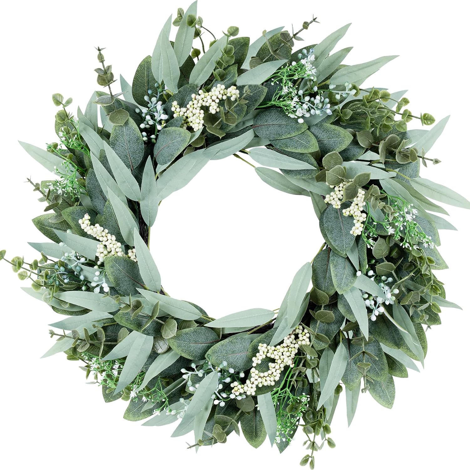 Eucalyptus Wreaths 22 Inch Artificial Greenery Front Door Decor