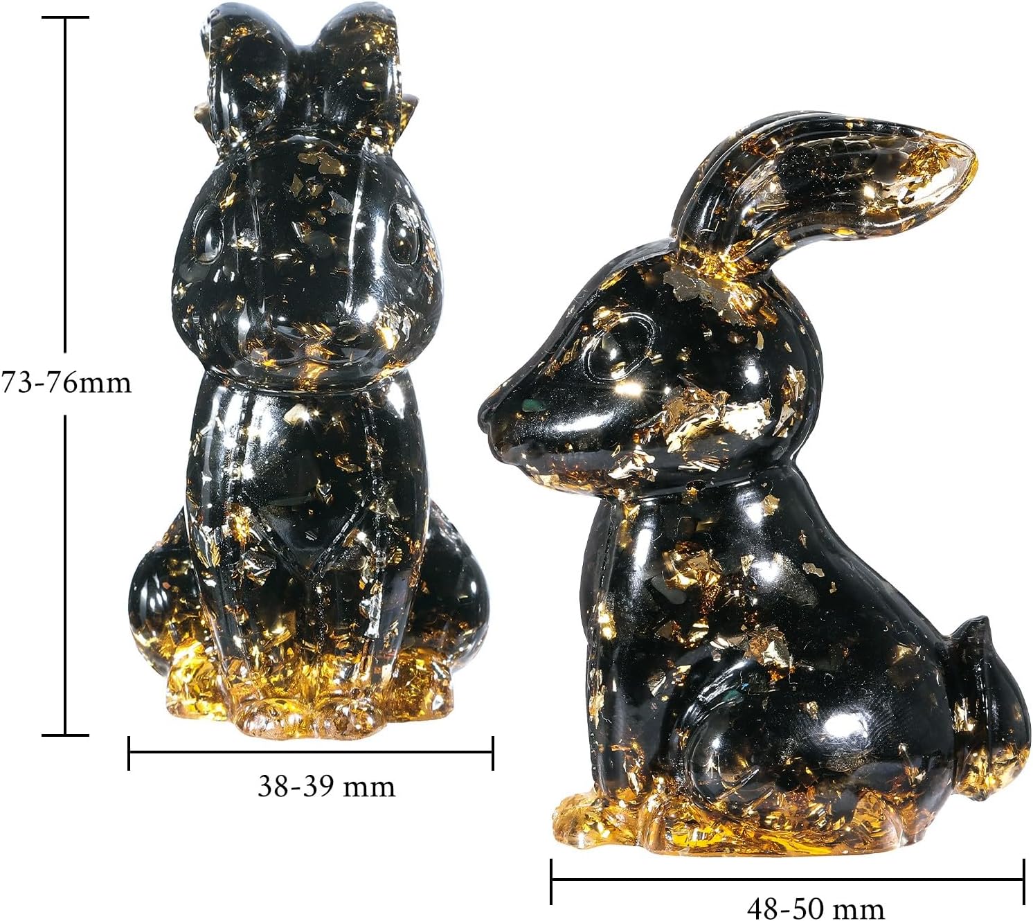 Crystal Rabbit Statue for Home Office Garden Decoration