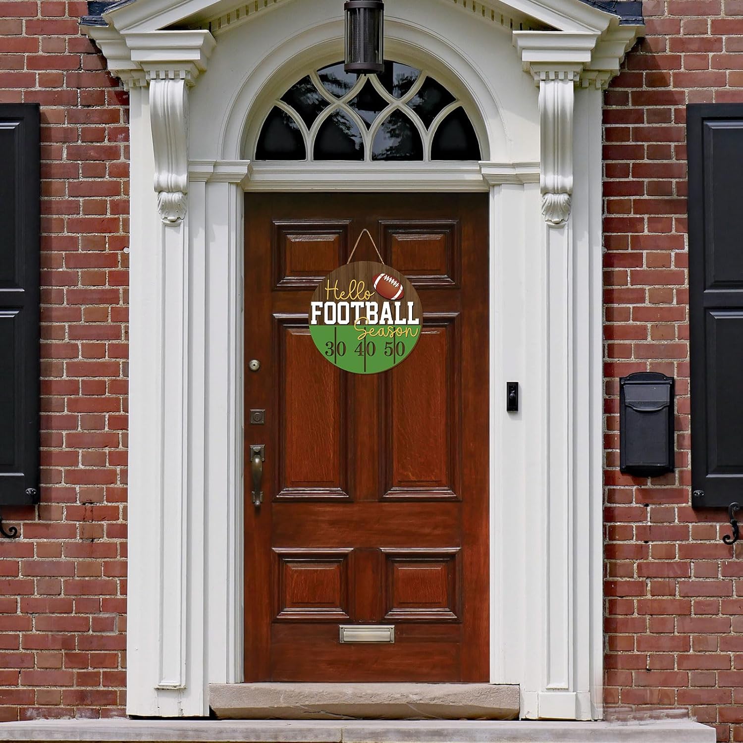 Whaline Football Season Wooden Wall Sign Door Hanger