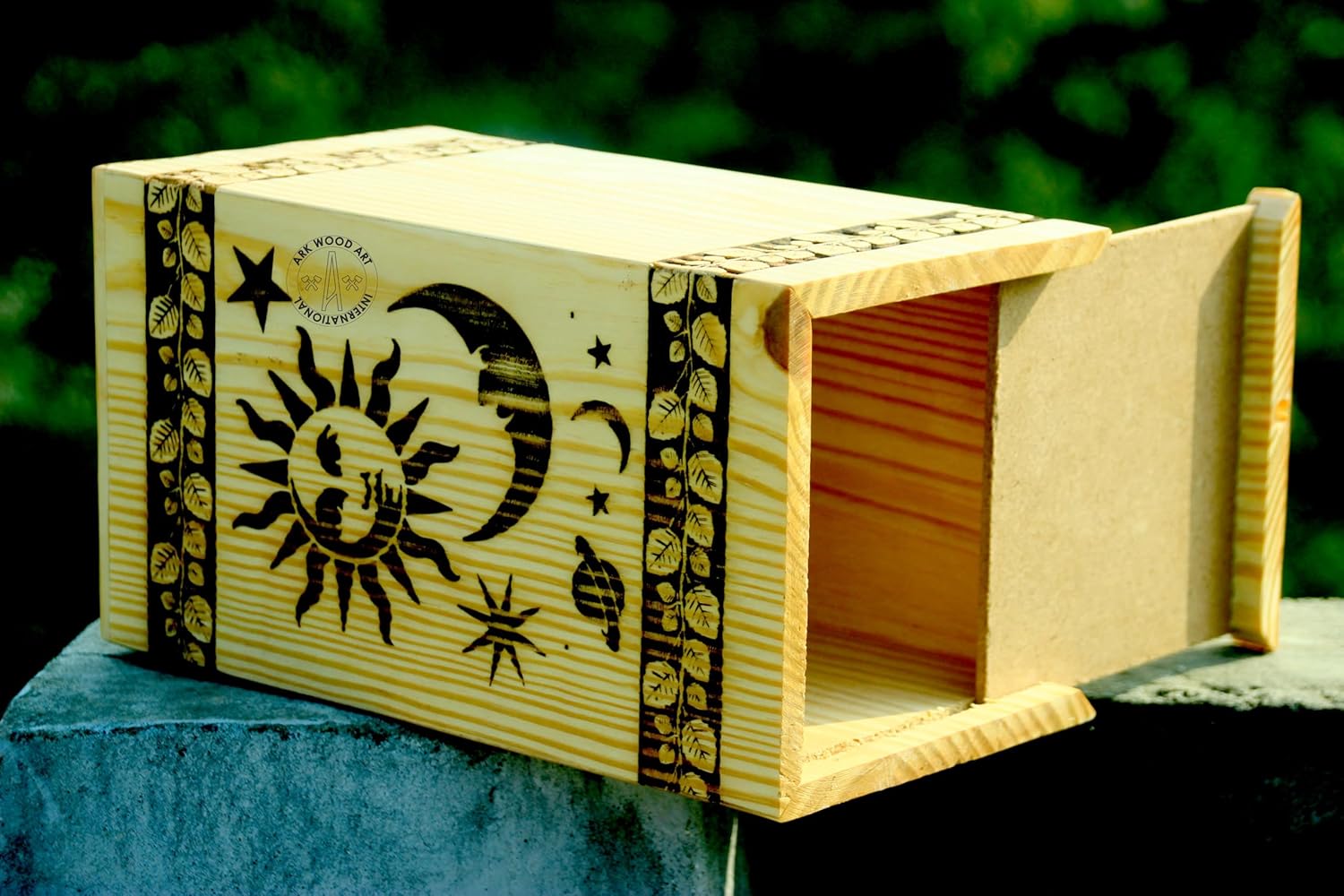 Royal Night Star Wooden Urn for Ashes