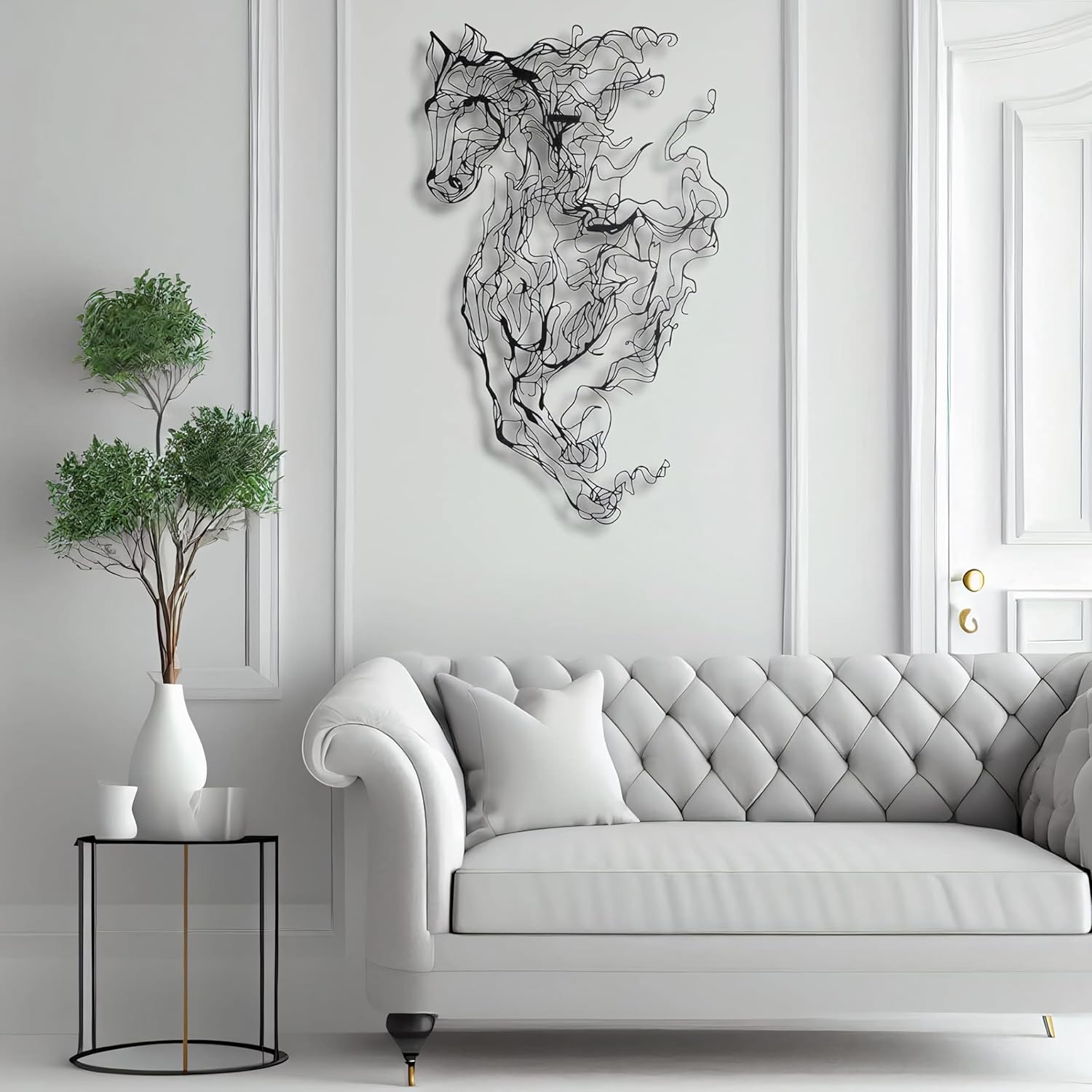 PLTZCRAFT Horse Wall Art Decor Sculpture 39x24in