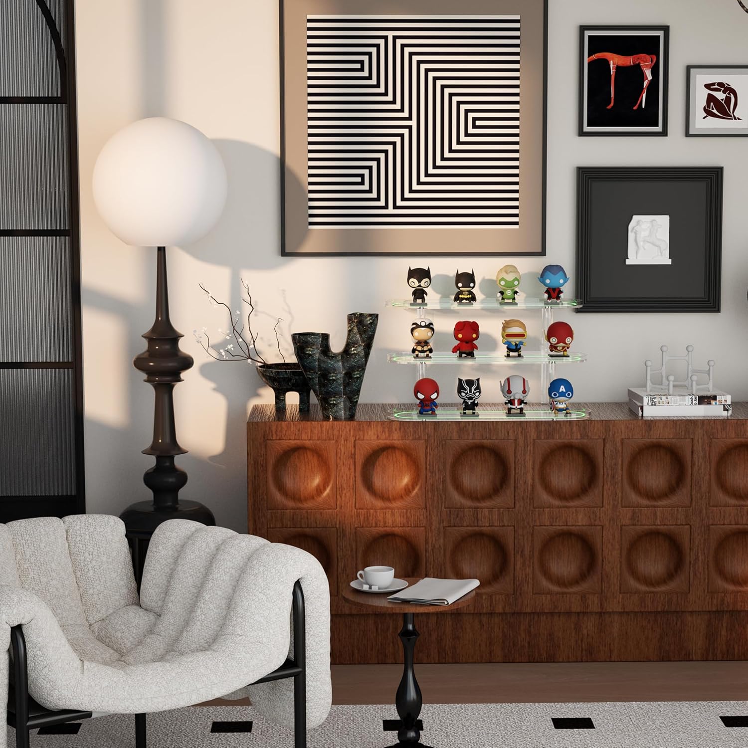 Glowing Acrylic Riser Display Shelf for Funko Pop Figures