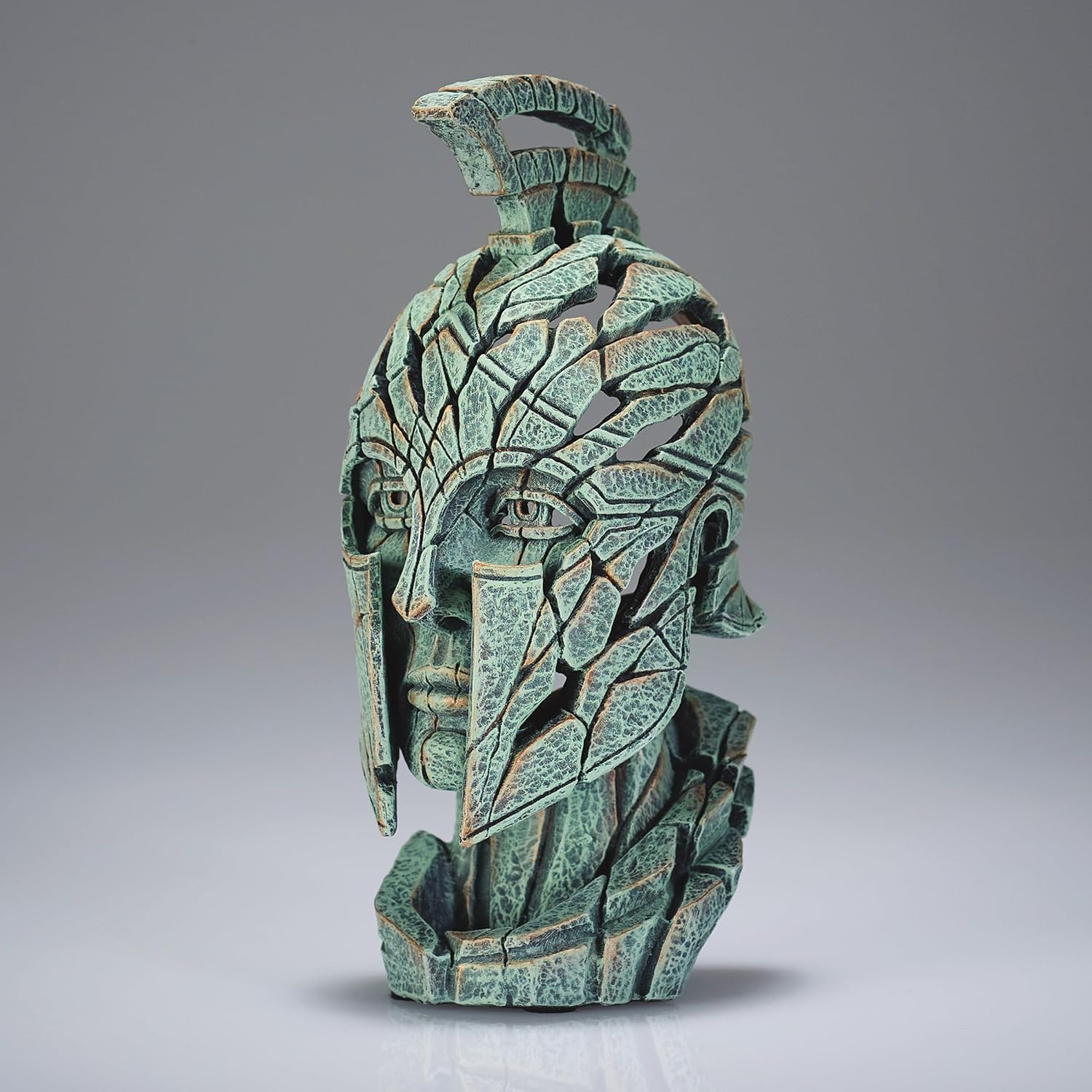 Enesco Edge Sculpture Spartan Warrior Figurine Green