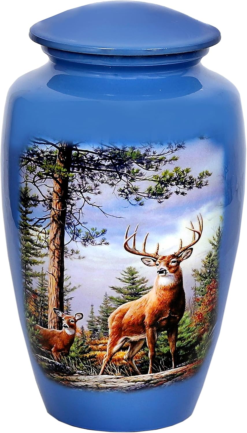 HLC Cremation Urn - Grazing Deer Adult Urn 105 x 6