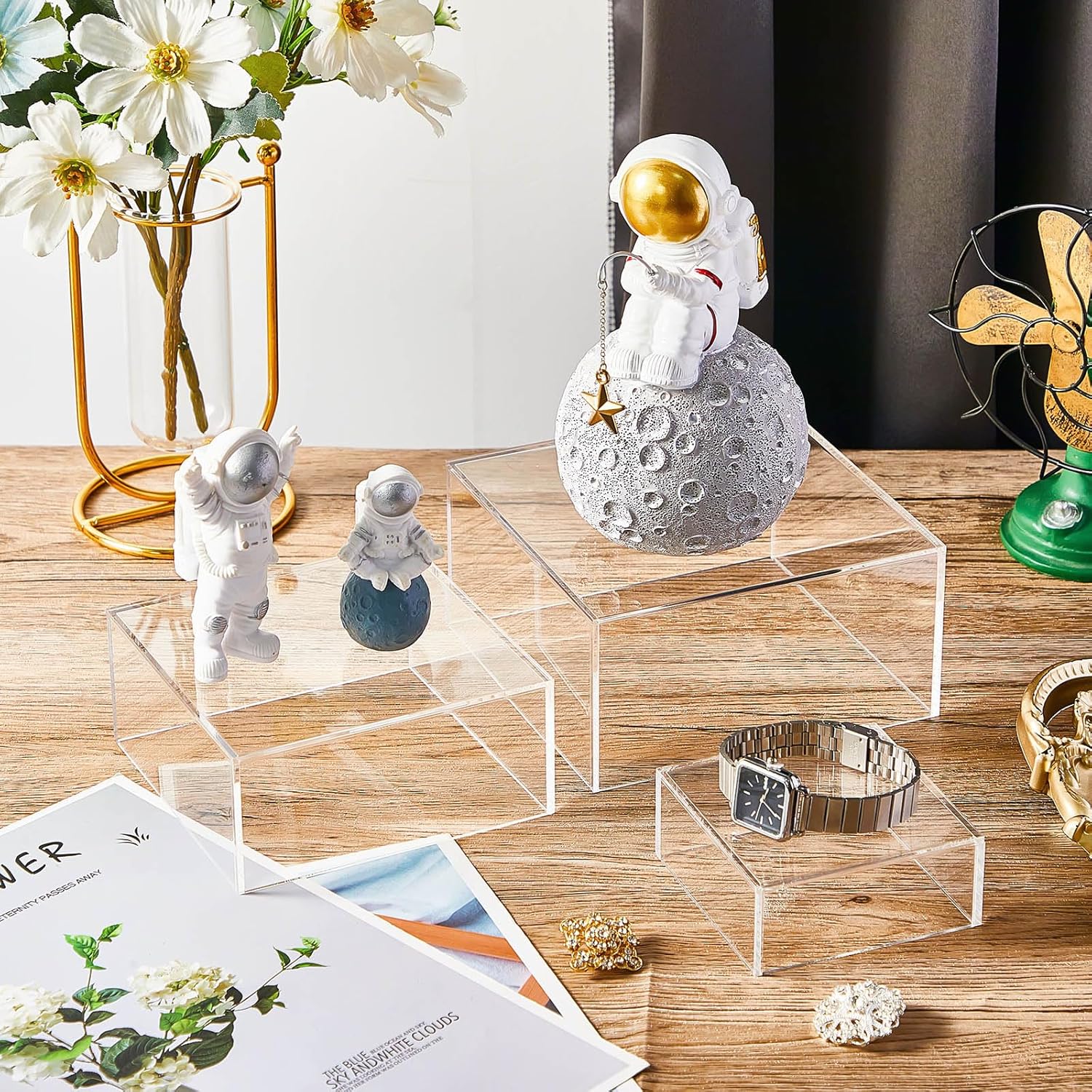Jerify 12 Pcs Acrylic Risers for Party Display