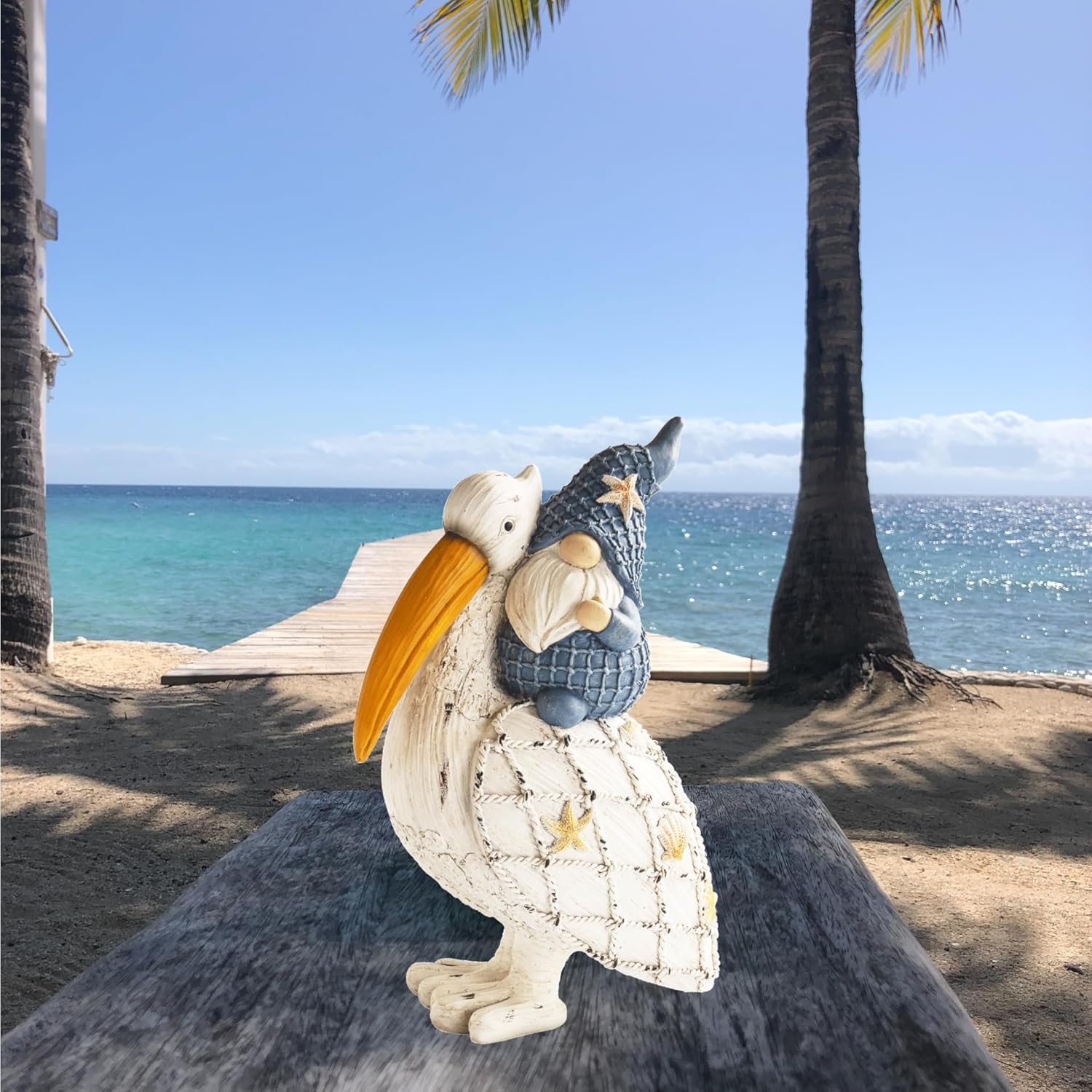 115in Pelican Gnome Figurine Decor for Home