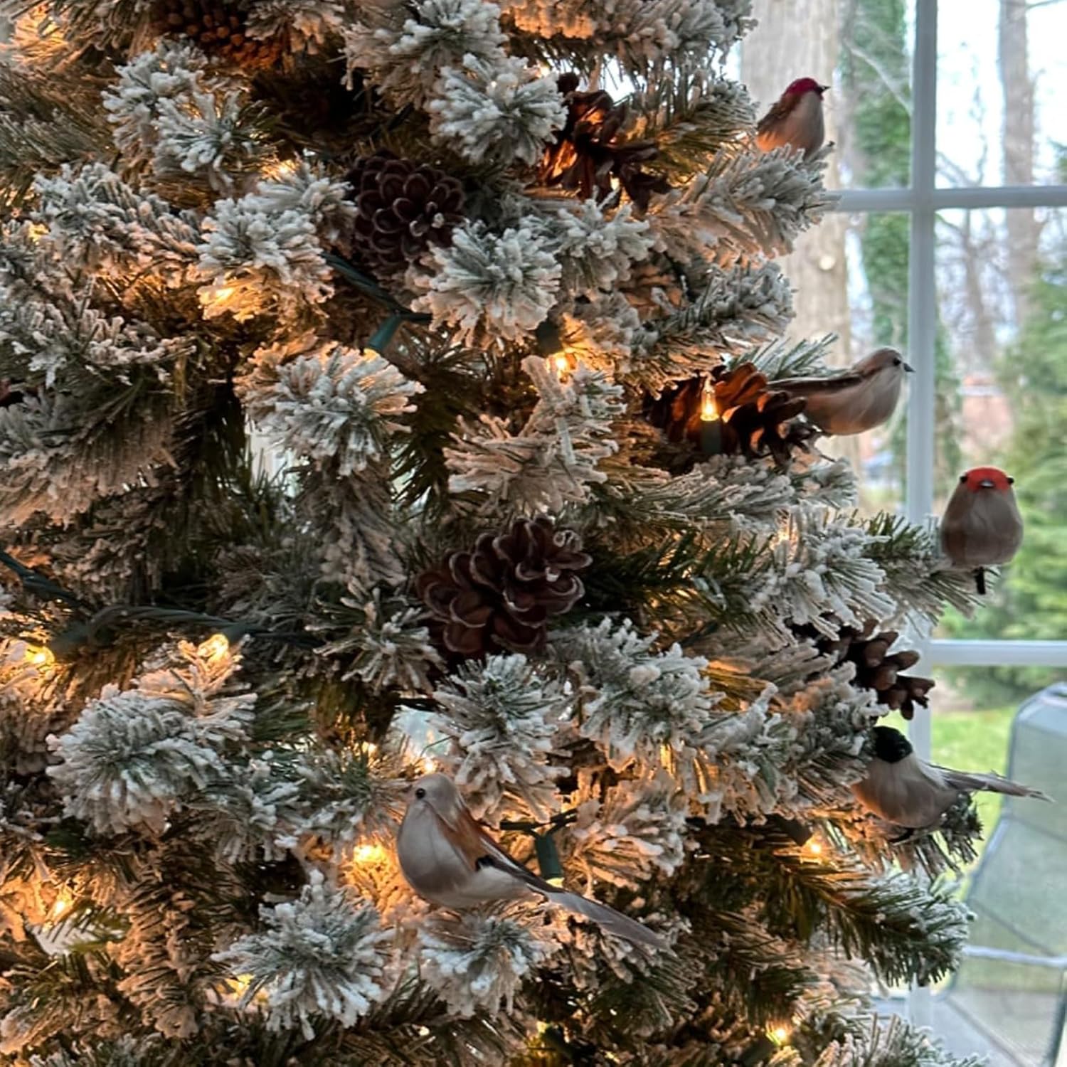 12pcs Realistic Artificial Birds for Decor