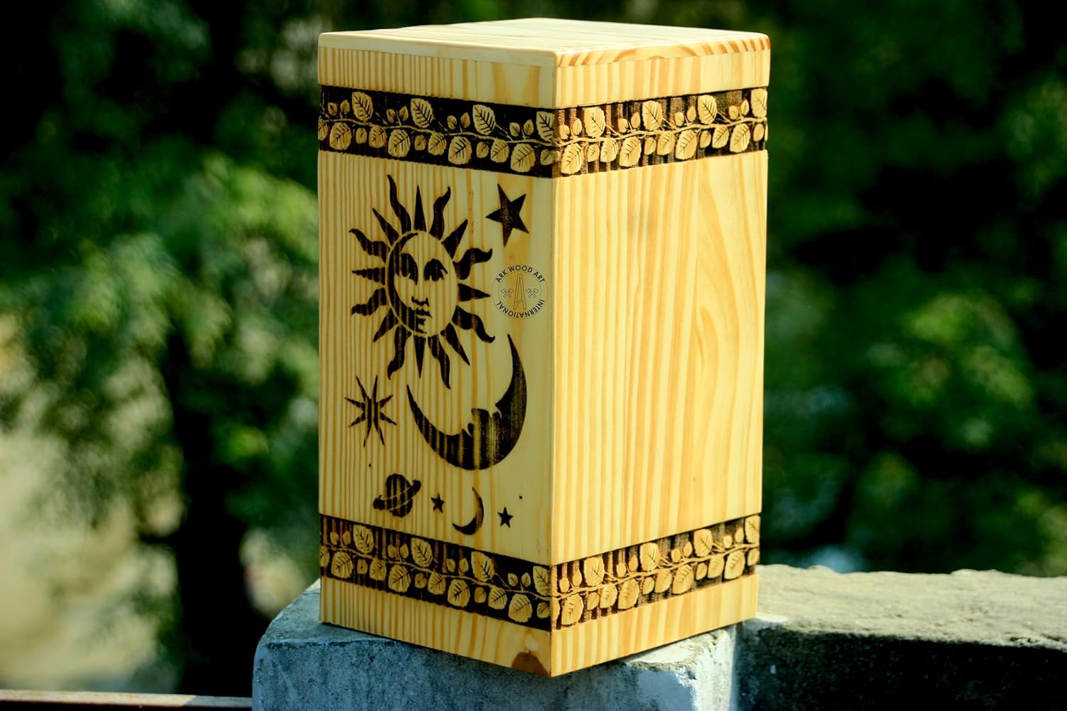 Royal Night Star Wooden Urn for Ashes