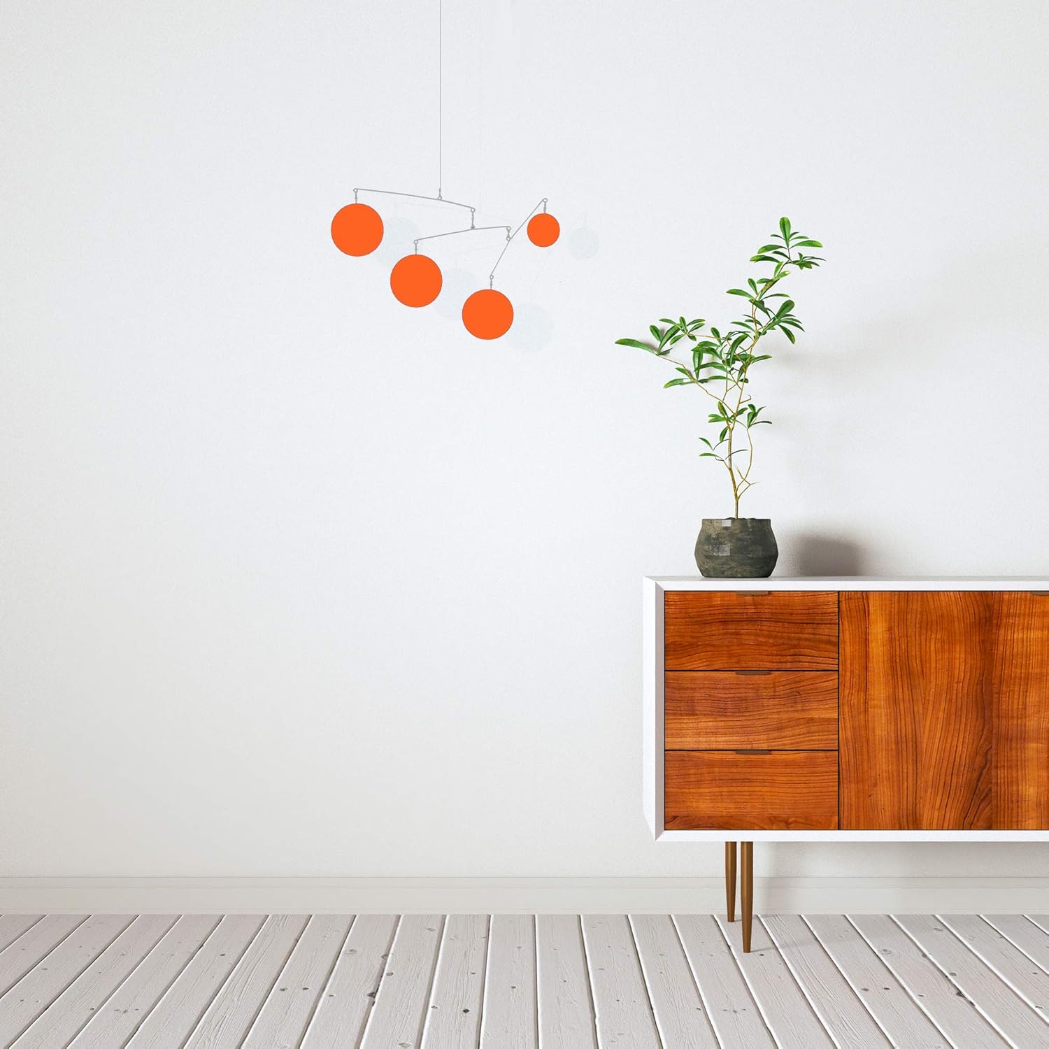The Fab Mod Orange Hanging Art Mobiles - Mid Century Modern