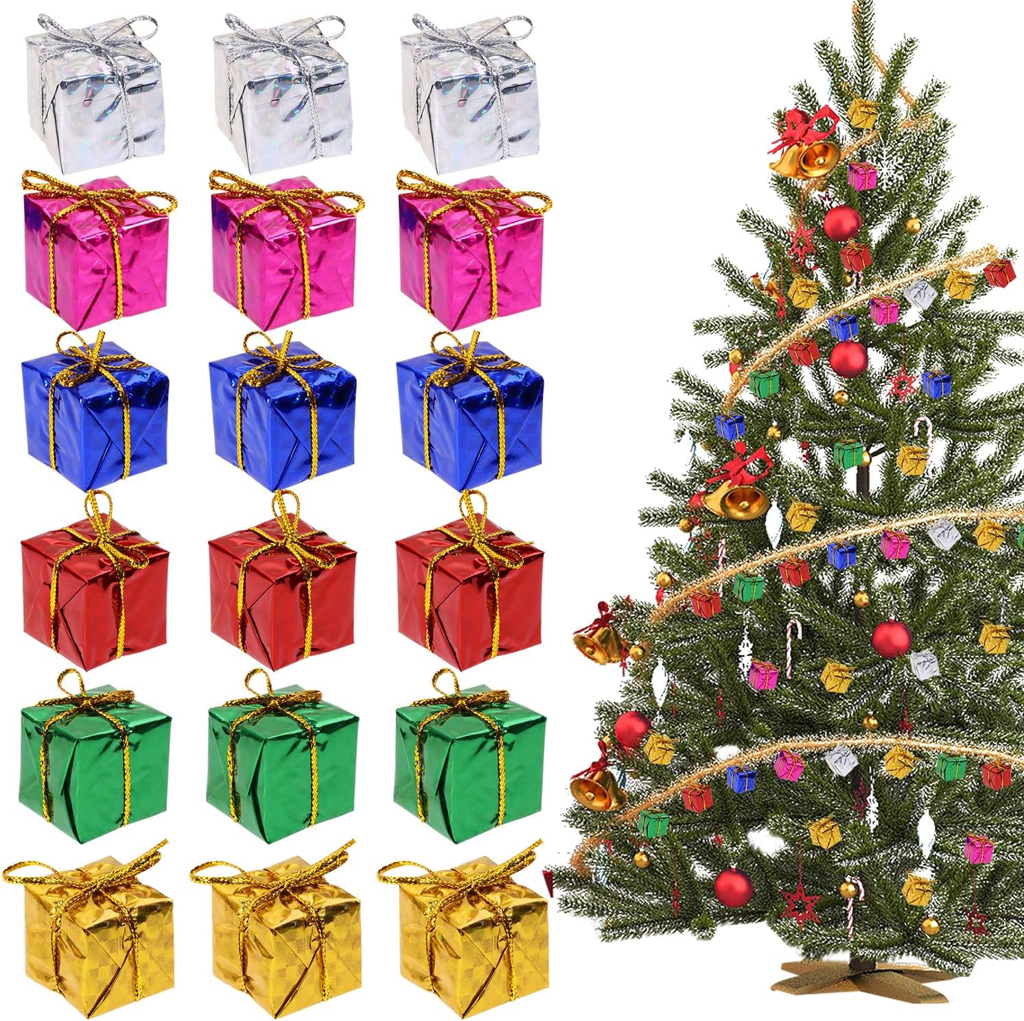 Penta Angel Christmas Tree Mini Boxes 36Pcs Assorted Color