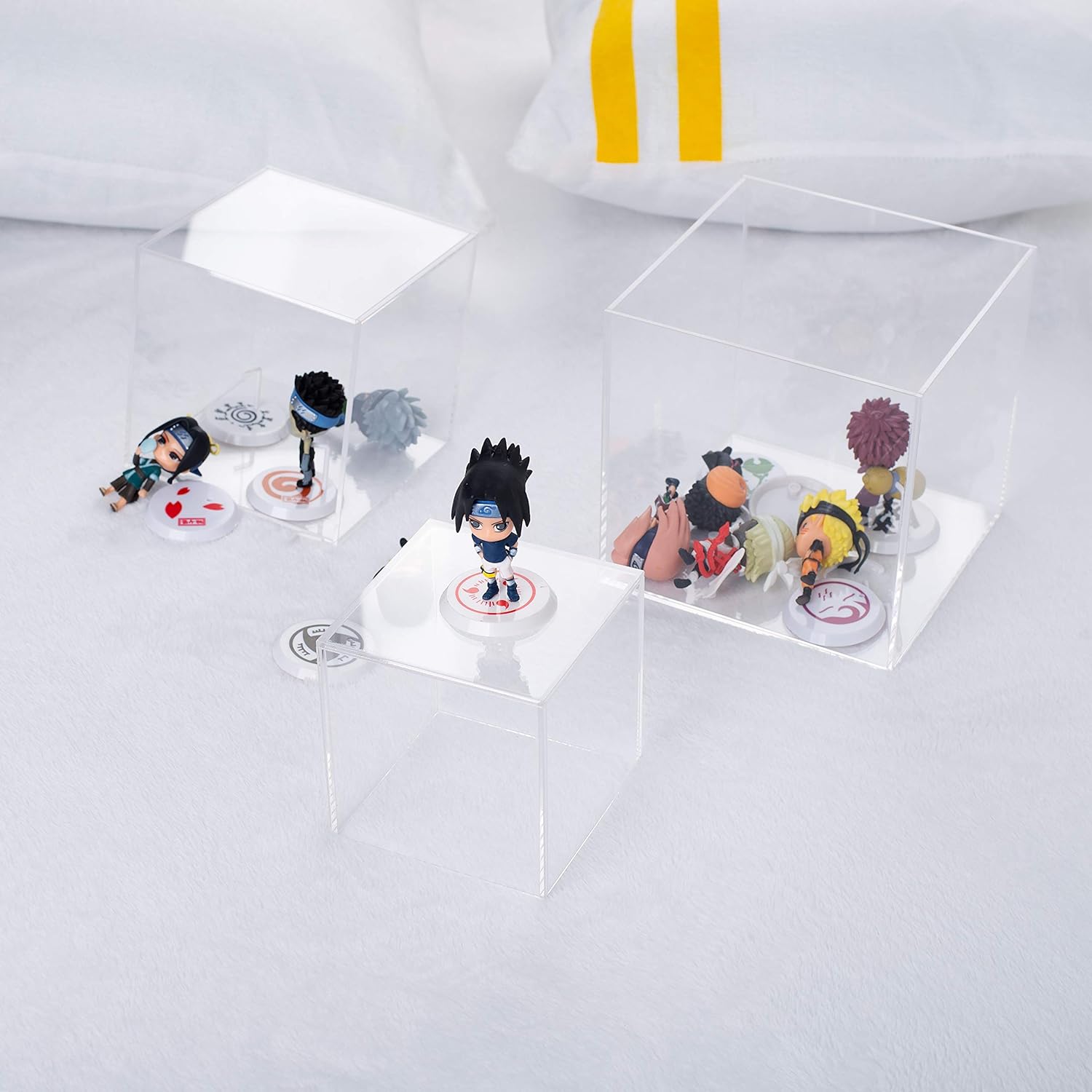 Red Co Crystal Clear Acrylic Cube Display Riser Stands 3-Pack