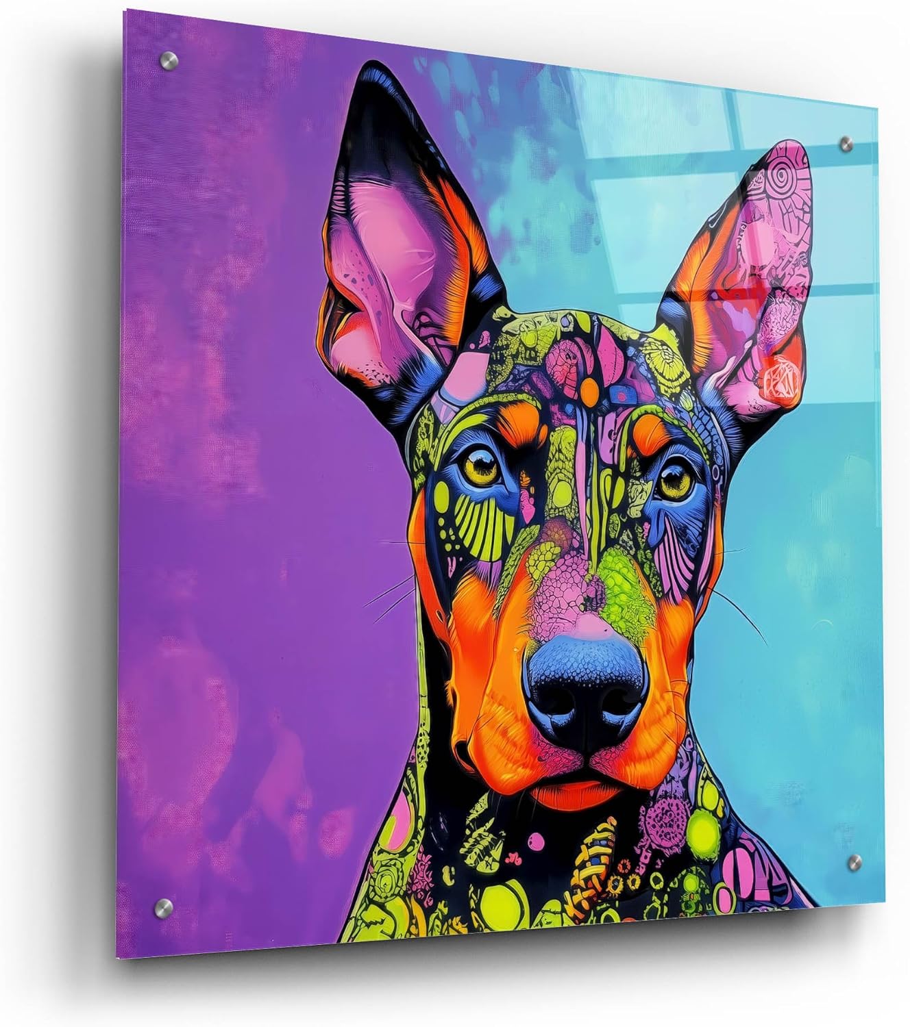 Epic Art Woof Deberman Acrylic Wall Art 24x24