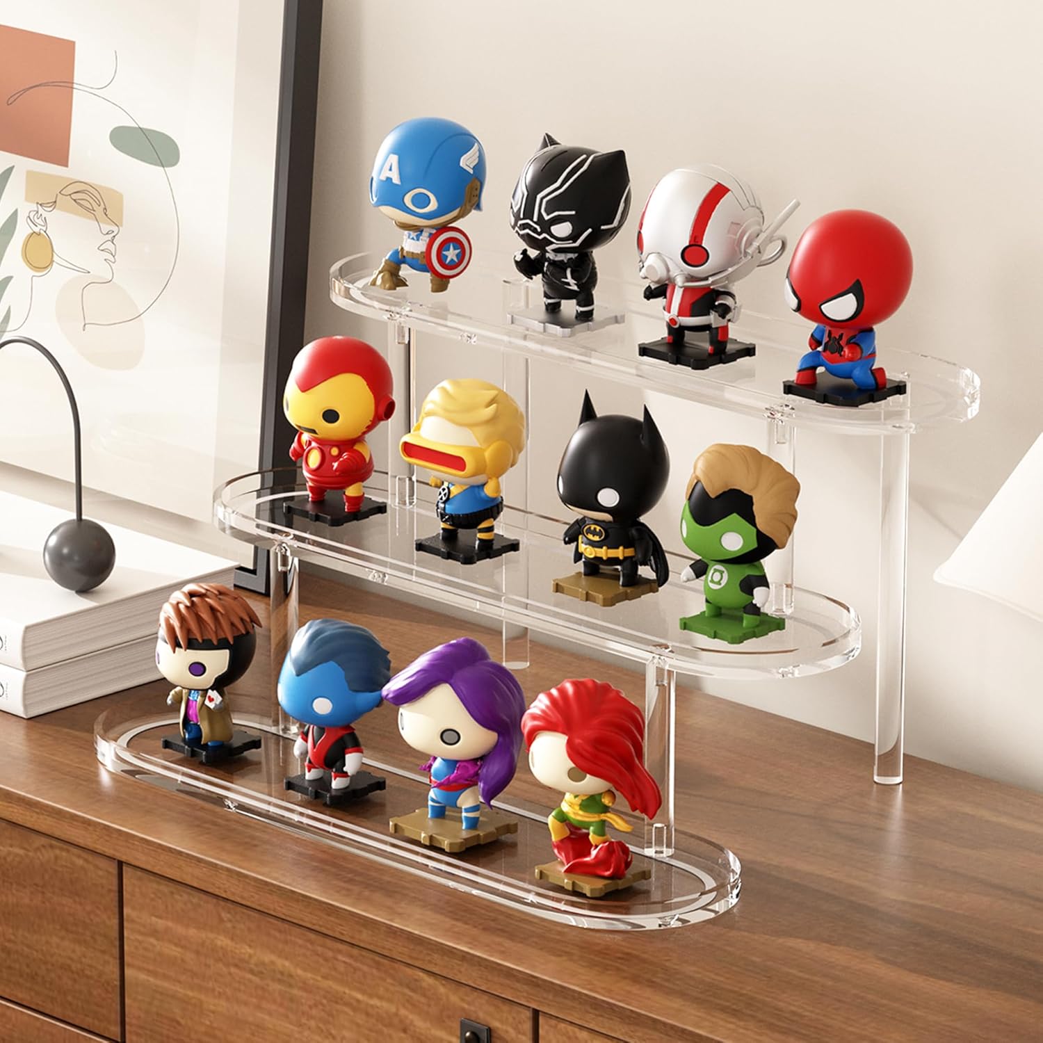 Glowing Acrylic Riser Display Shelf for Funko Pop Figures