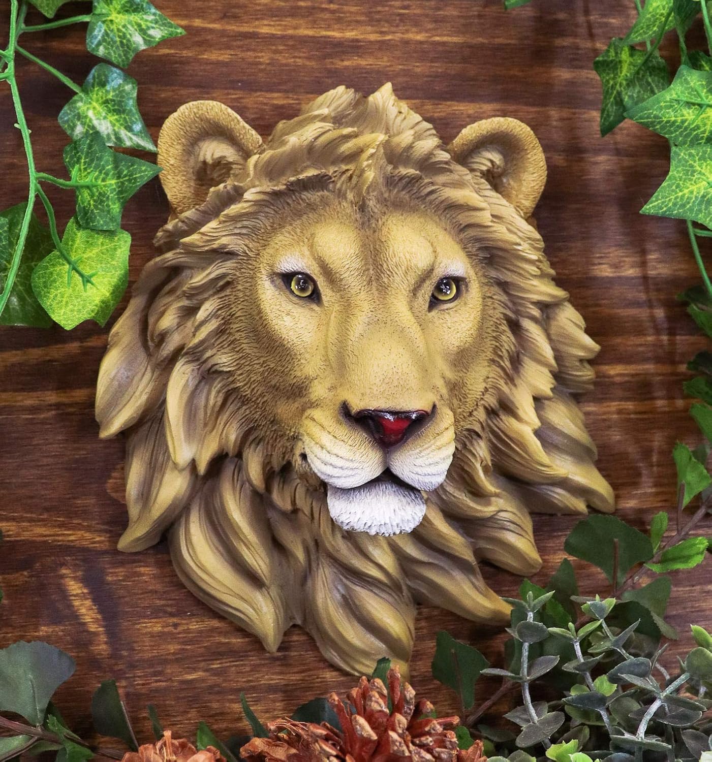 Ebros Simba Safari King Of The Jungle Lion Head Wall Decor Plaque 925Tall