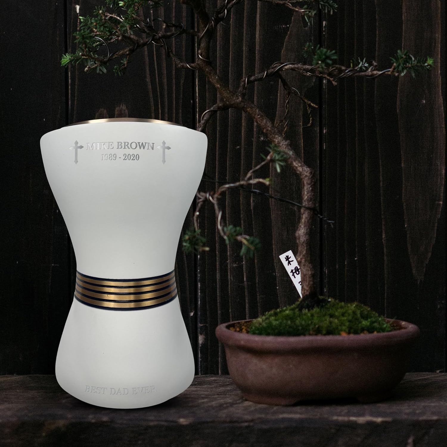 Custom Personalized Cremation Urn with Name and Text