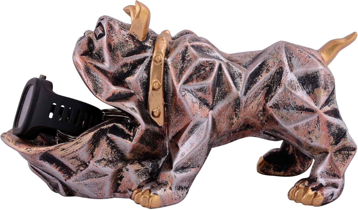 Skycrafts Cool Dog Sculpture with Plate for Home Decor