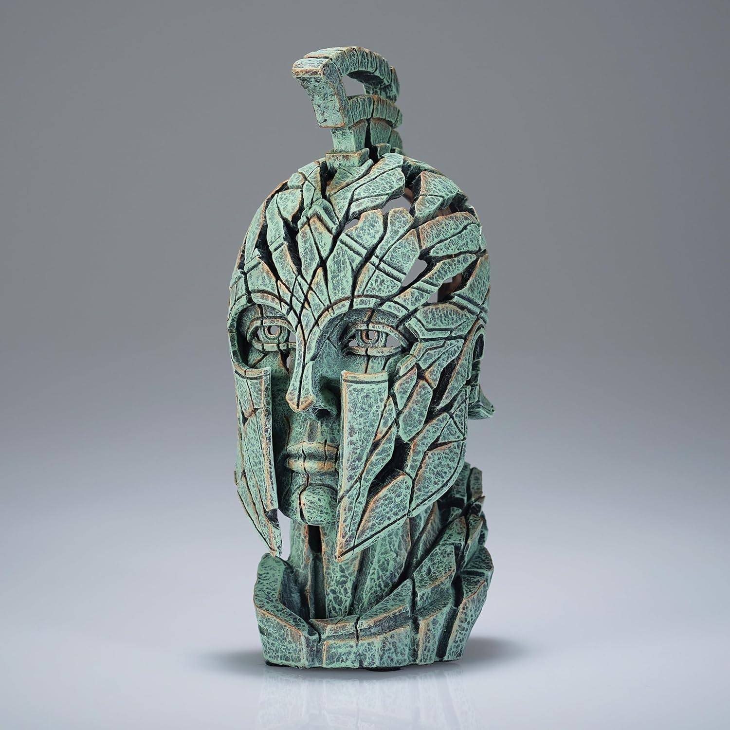 Enesco Edge Sculpture Spartan Warrior Figurine Green