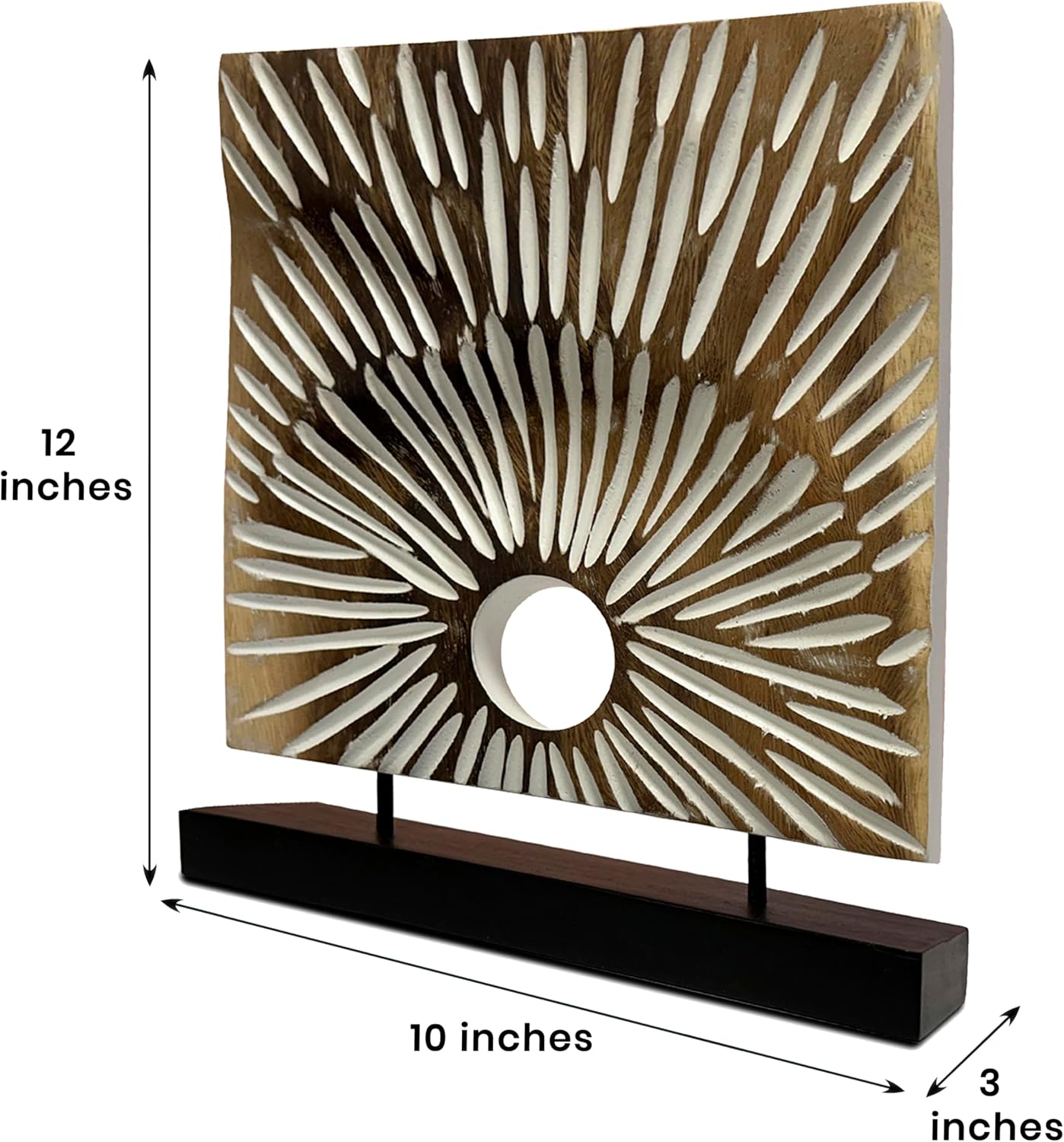 Decozen Handcrafted Solid Wood Centerpiece for Home Decor