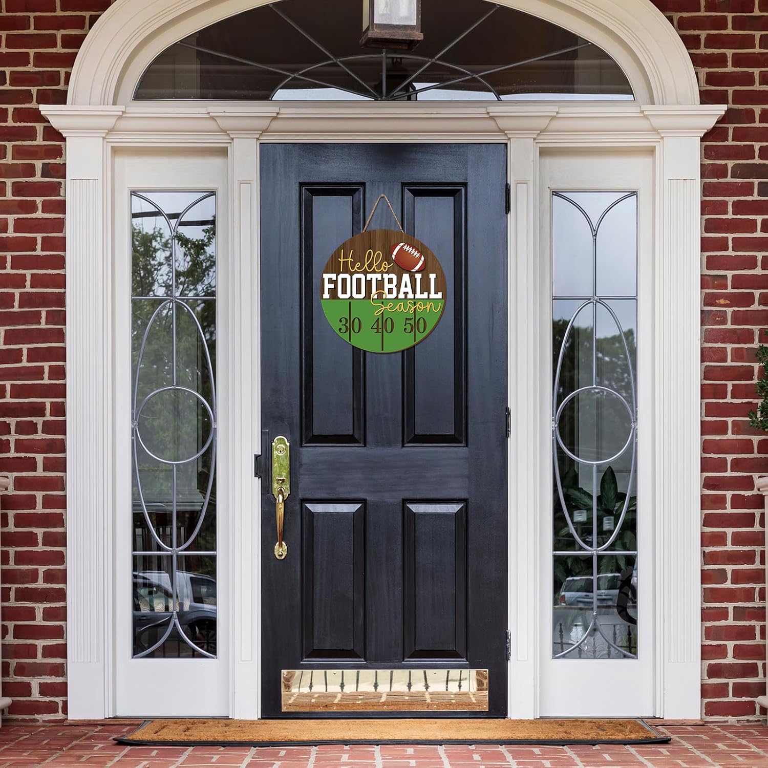 Whaline Football Season Wooden Wall Sign Door Hanger