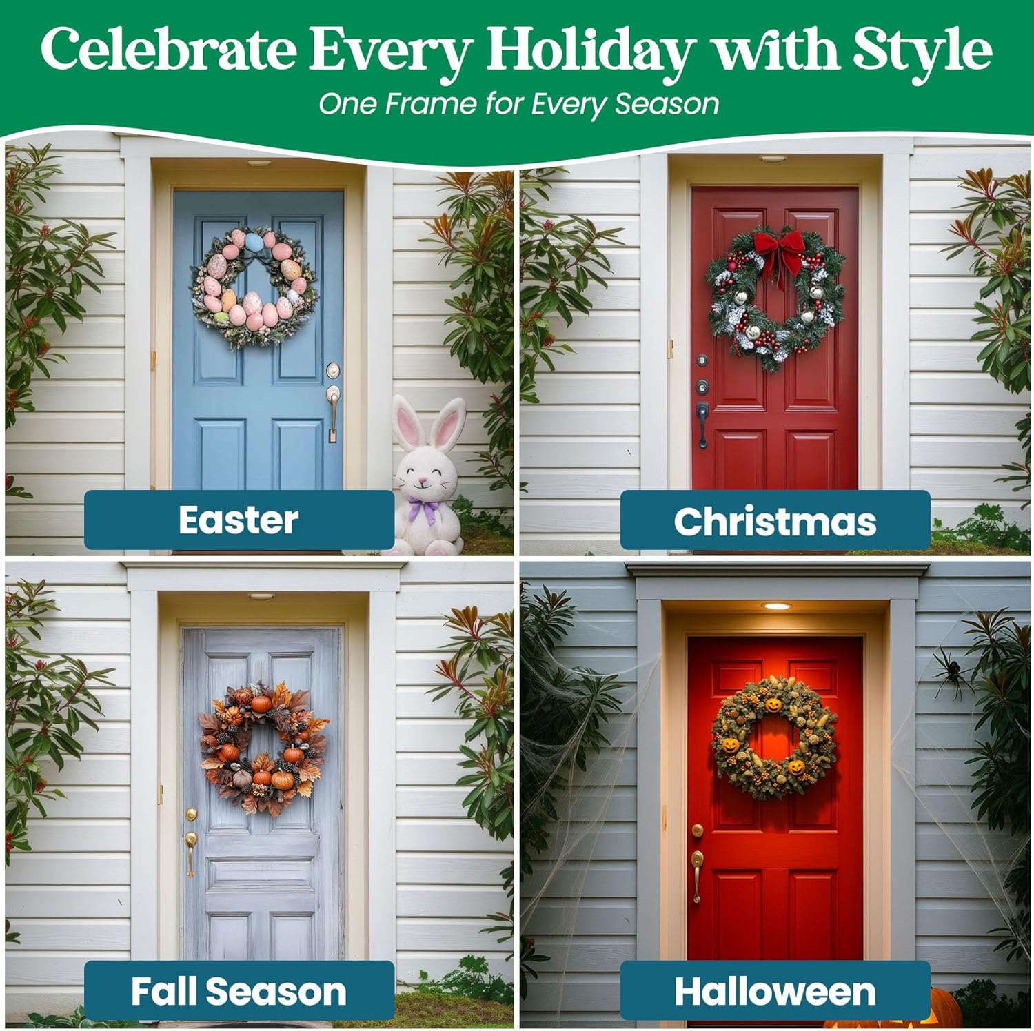 2-Pack 14 Inch Round Metal Wreath Frame