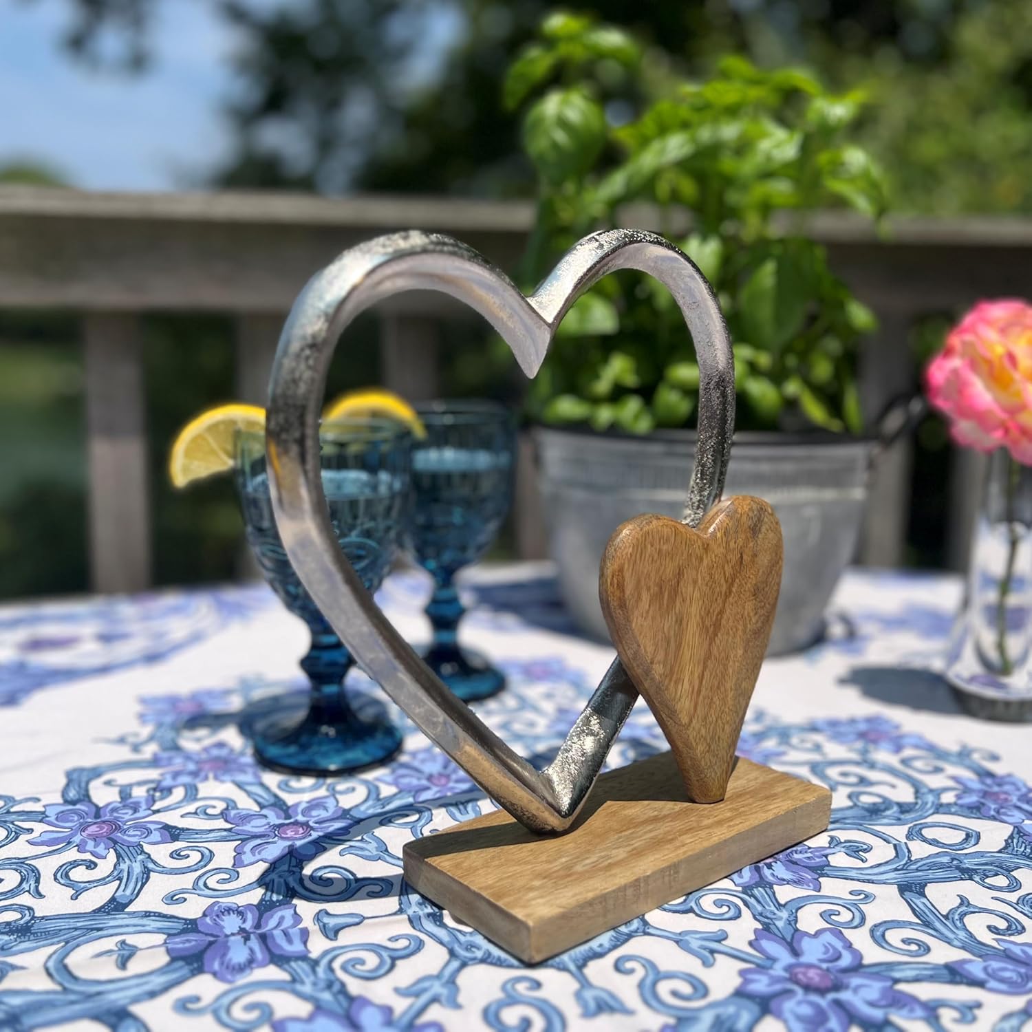 WHW Eternity Double Heart Figurine 9 Inches