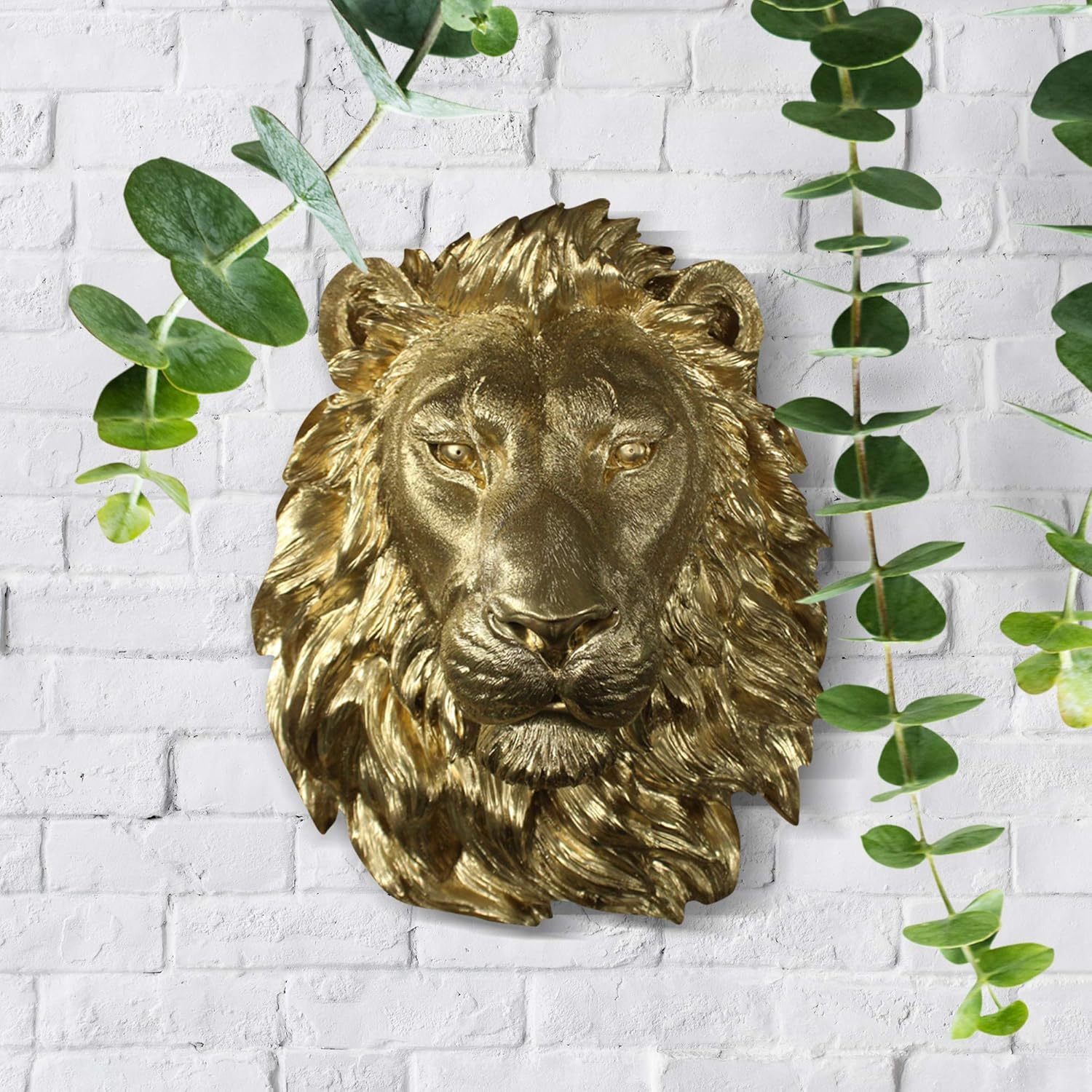 Wallcharmers Gold Lion Wall Art Sculpture