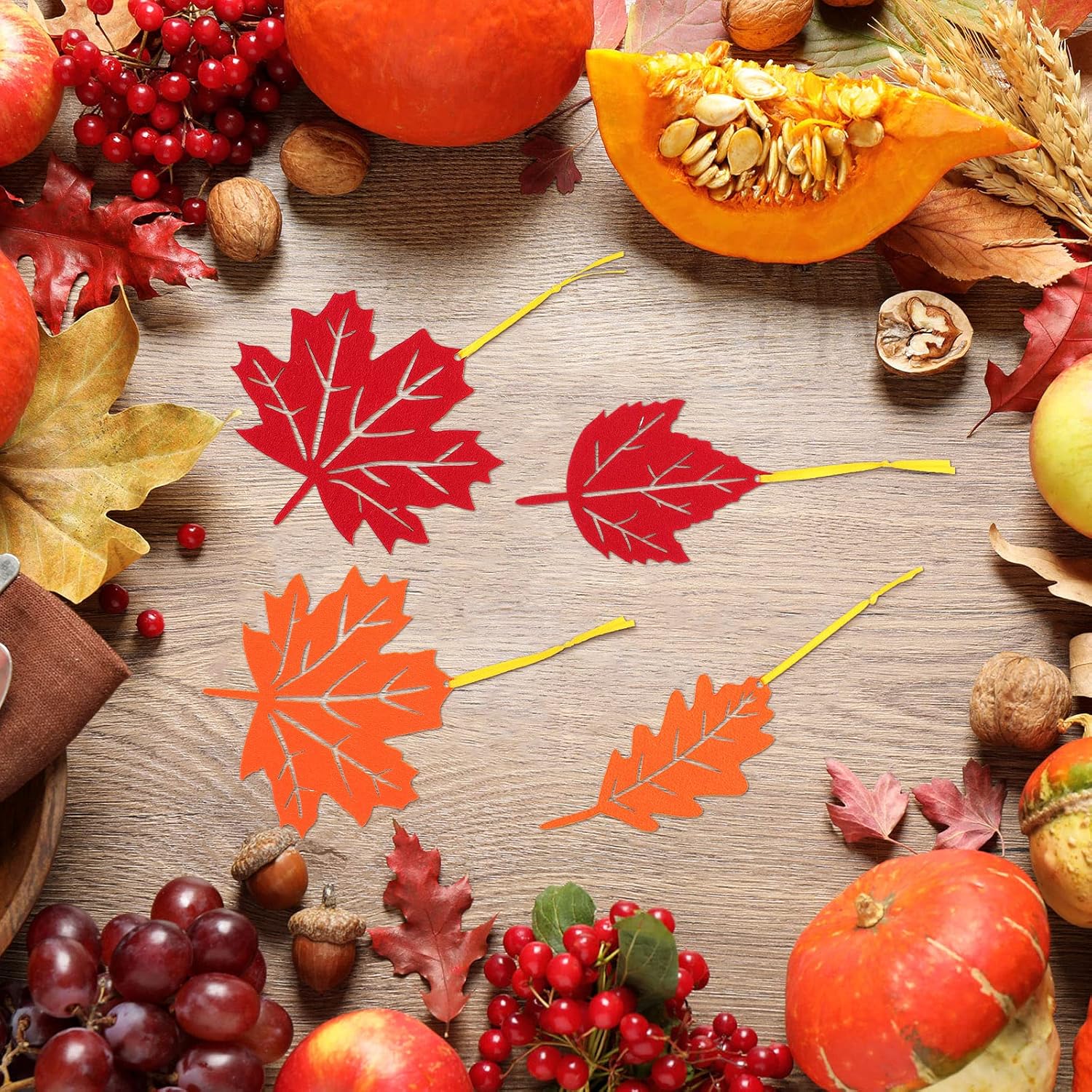 Tatuo 24 Pcs Fall Tree Decorations for Thanksgiving