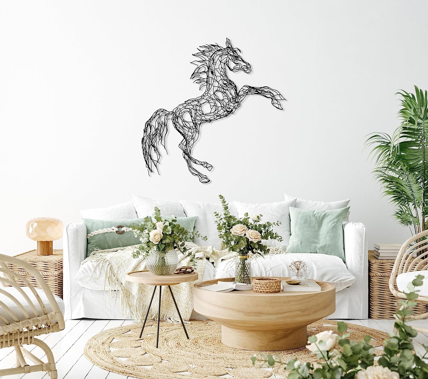 DecoSoul 3D Shadow Metal Horse Wall Art