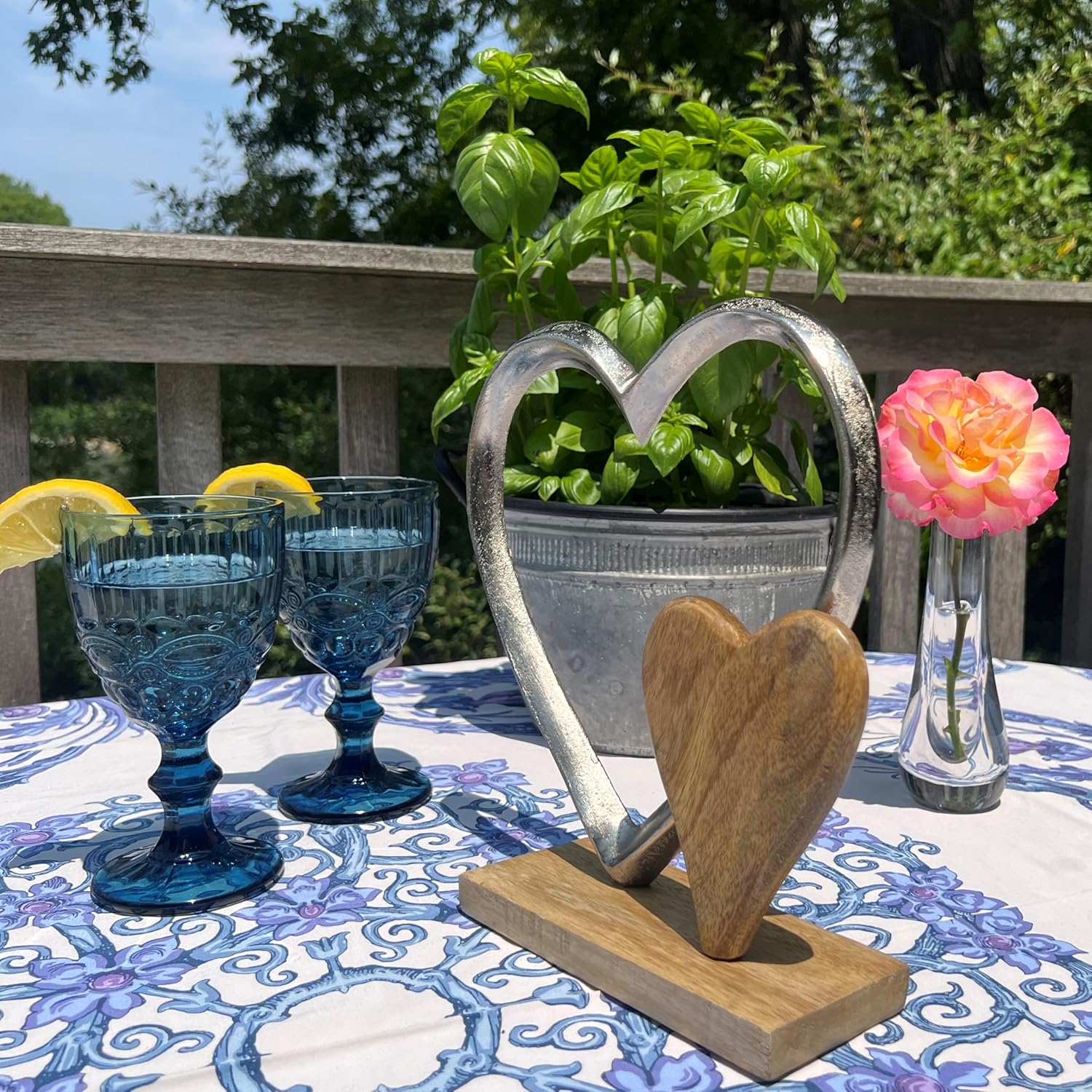 WHW Eternity Double Heart Figurine 9 Inches