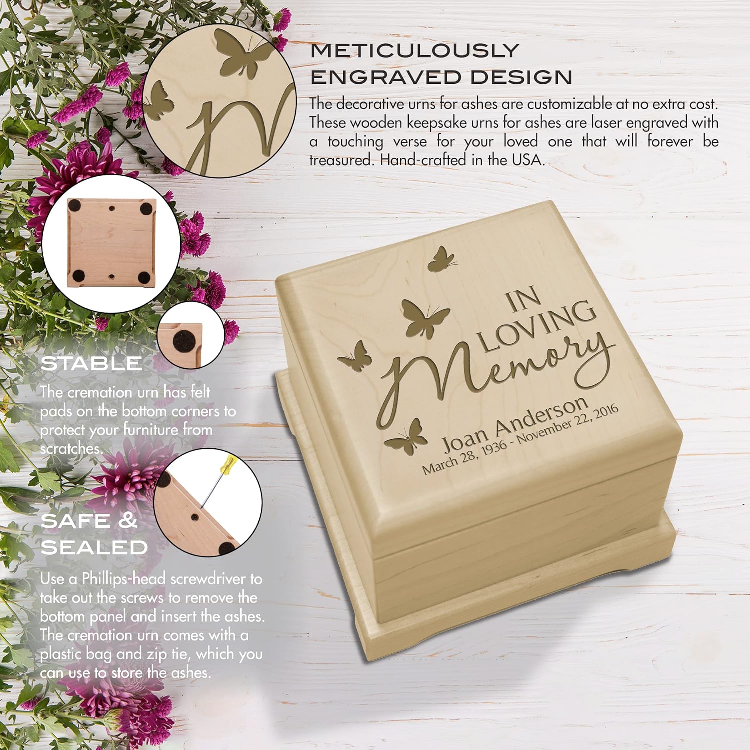 LifeSong Milestones Unique Urns for Ashes Personalized Memorial Gifts