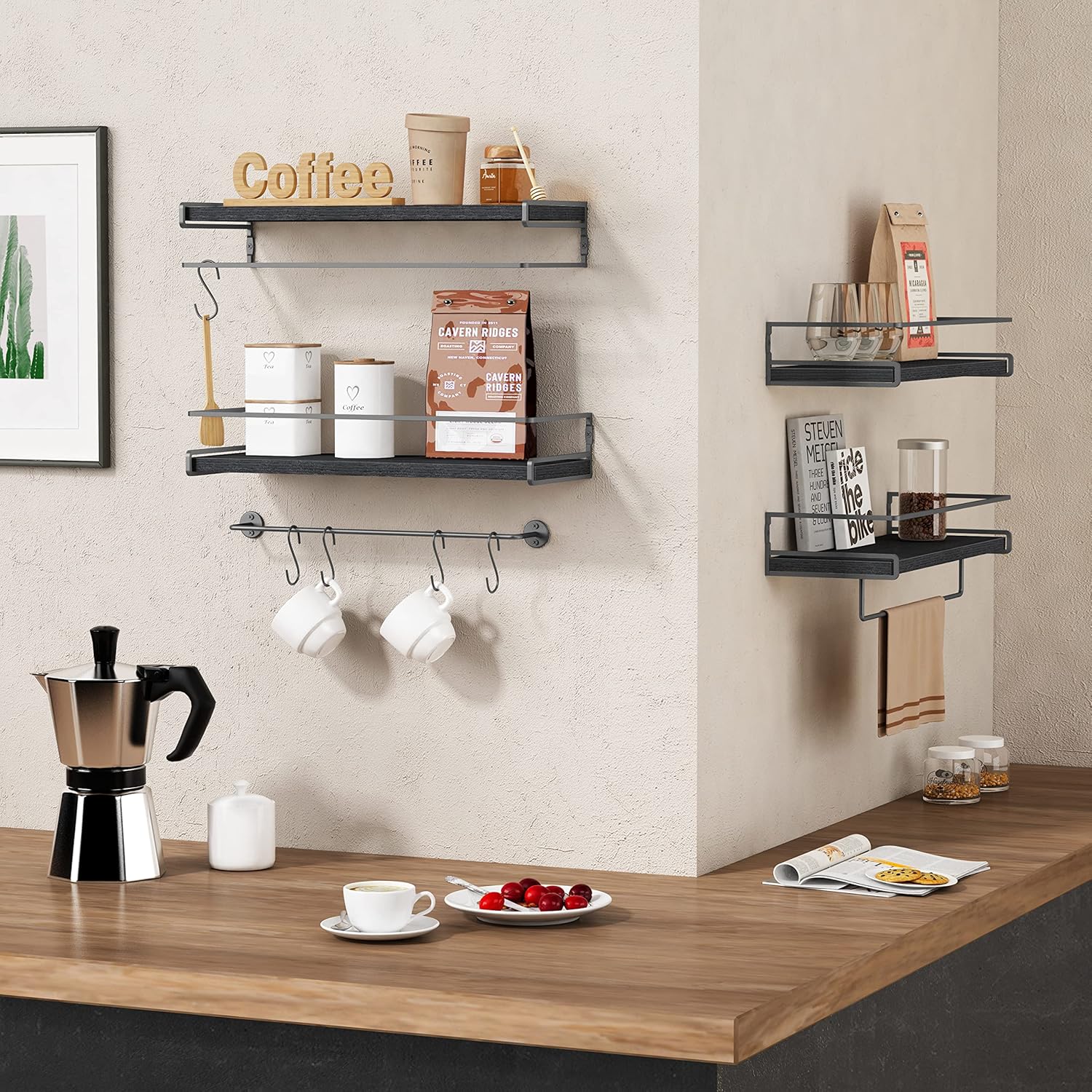 Forbena Floating Shelves Set of 2 for Bathroom and Kitchen