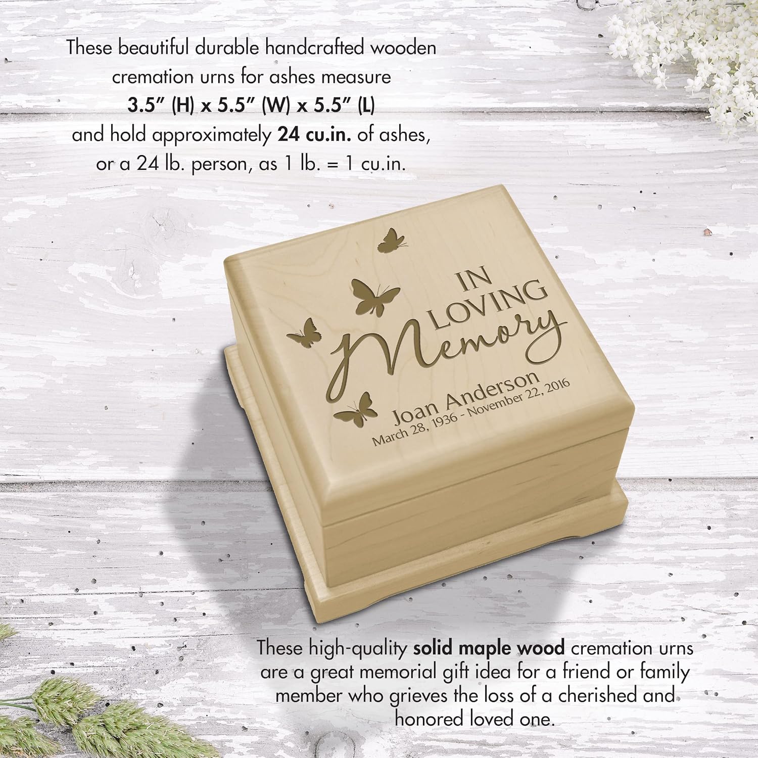 LifeSong Milestones Unique Urns for Ashes Personalized Memorial Gifts
