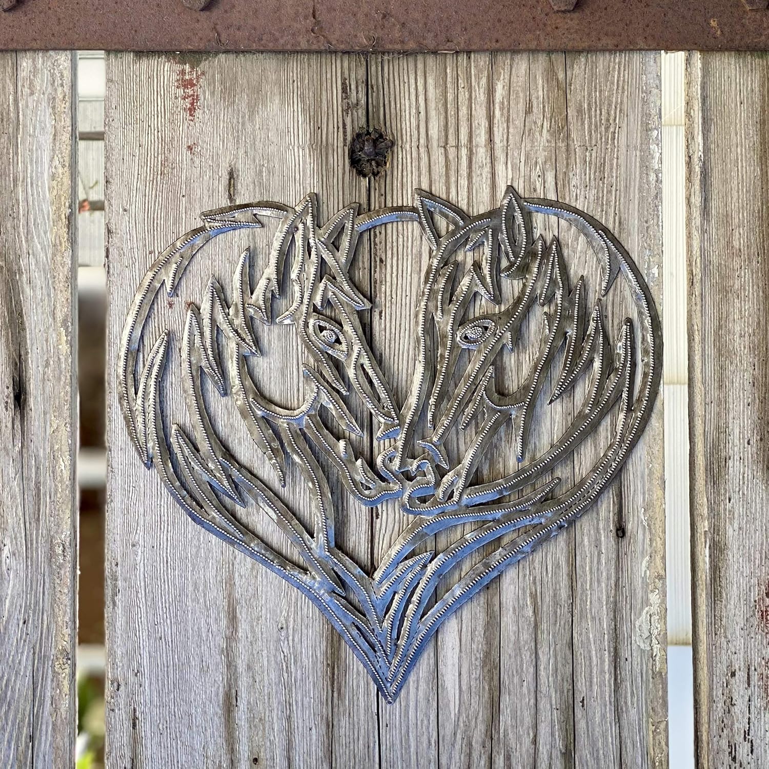 Horse Family Wall Hanging Metal Art